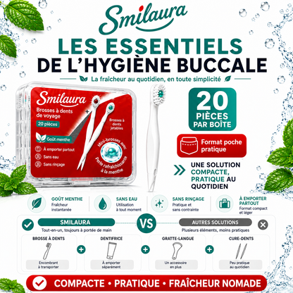 Smilaura Pocket Smile (Brosses à dents de voyage jetables)