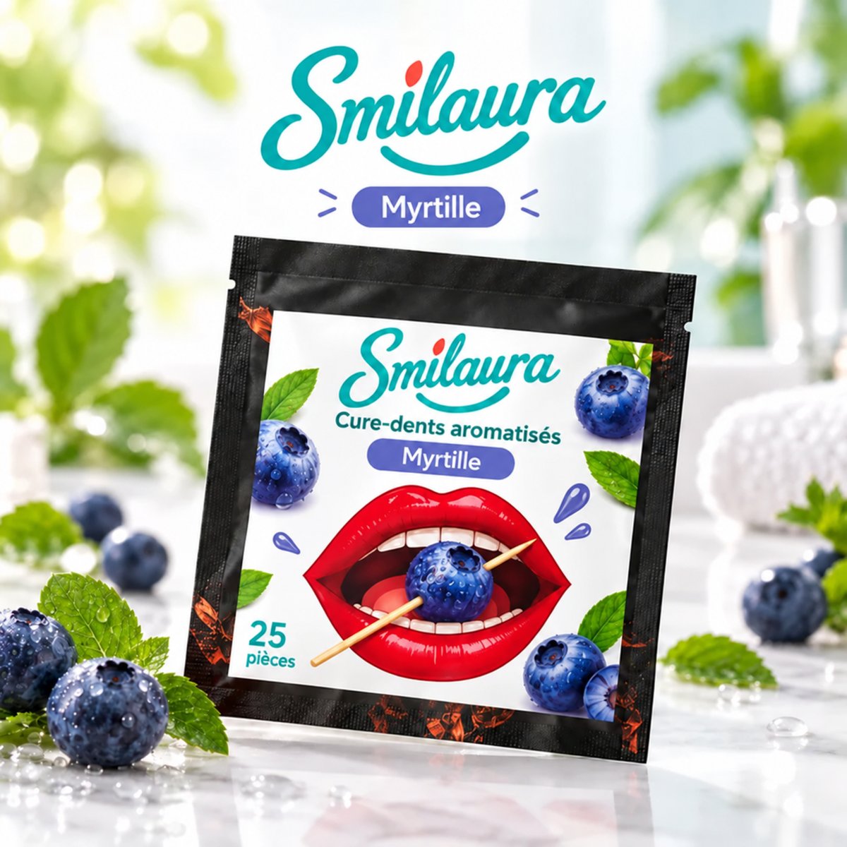 Smilaura Cure - (Cure-dents aromatisés) - Pack de 25