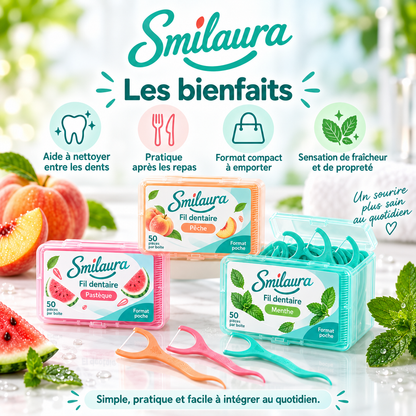 Smilaura Fil - (Fil dentaire aromatisé)