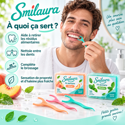 Smilaura Fil - (Fil dentaire aromatisé)