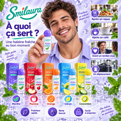 Smilaura Spray - (Spray buccal fraîcheur - 5 saveurs)