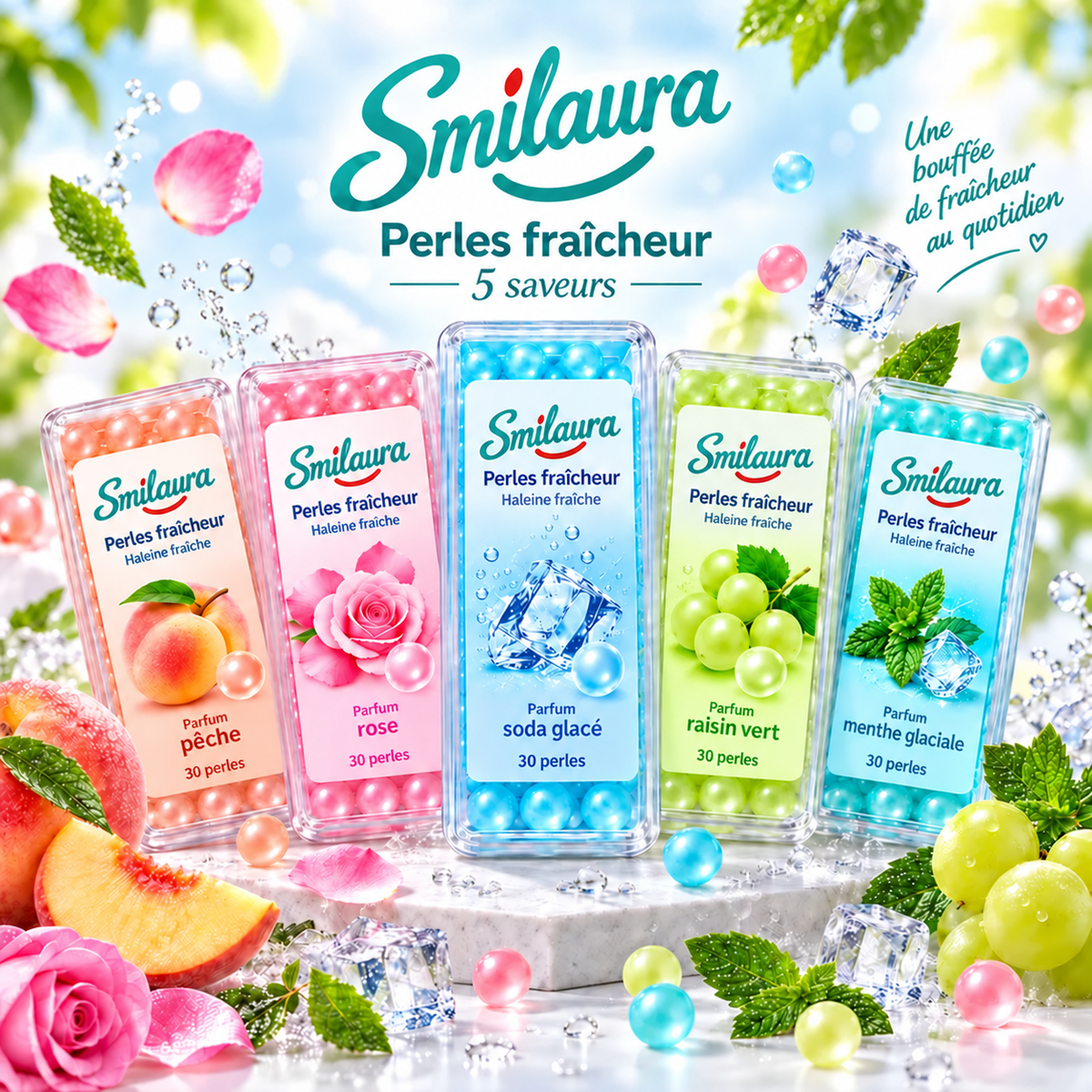 Smilaura Pearl - (Perles de fraîcheur pour haleine fraîche)