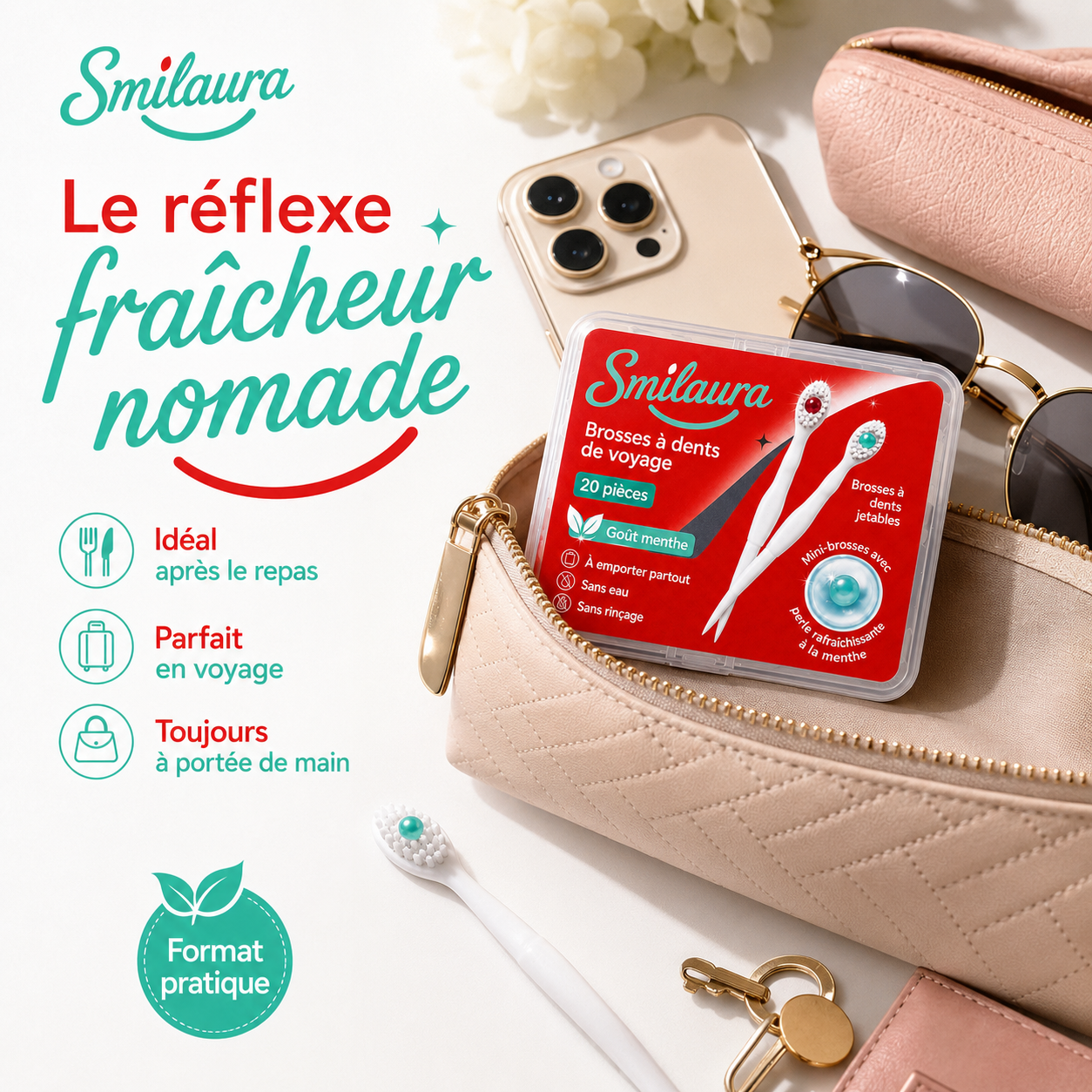 Format ultra compact, facile à transporter partout