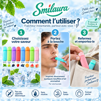 Smilaura Sticks - (Inhalateur buccal aromatique pour haleine fraîche)