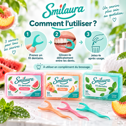 Smilaura Fil - (Fil dentaire aromatisé)
