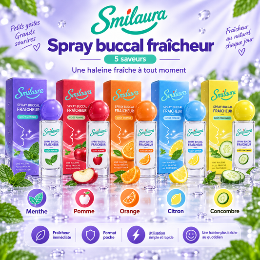 Smilaura Spray - (Spray buccal fraîcheur - 5 saveurs)